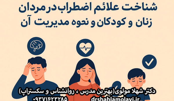 علائم اضطراب در مردان، زنان و کودکان